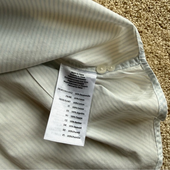 Taylor Swift 3XL Blue Stripe Button Down Shirt Birds Graphic Back - Picture 5 of 11